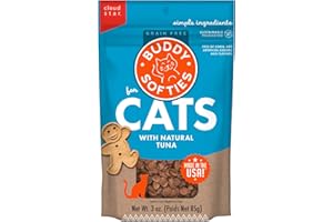 Buddy Biscuits 3 oz Pouch of Grain Free Soft & Chewy Cat Treats Made with Natural Temping Tuna