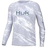 HUK Kids Pursuit Pattern Long Sleeve Shirt, Fishing Shirt for Kids