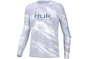 HUK Kids Pursuit Pattern Long Sleeve Shirt, Fishing Shirt for Kids