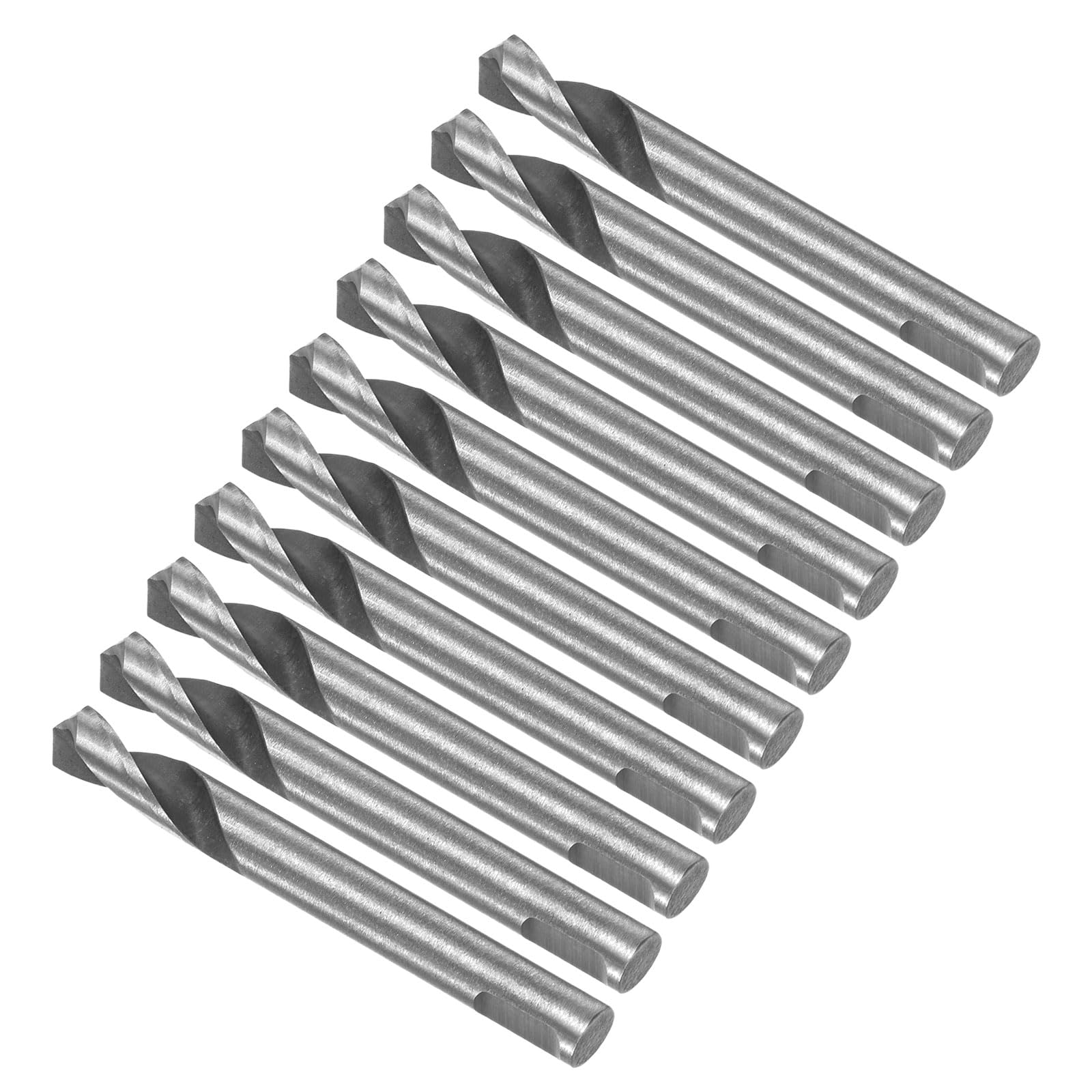 CoCud High Speed Steel Twist Drill Bits, 6mm Diameter 55mm Length, Straight Twist Jobber Drill Bit - (Applications: for Metal Woodwork Plastic Aluminum), 10-Pieces