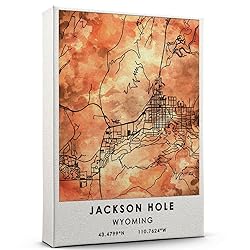 Jackson Hole Map Poster, Wyoming Map Art