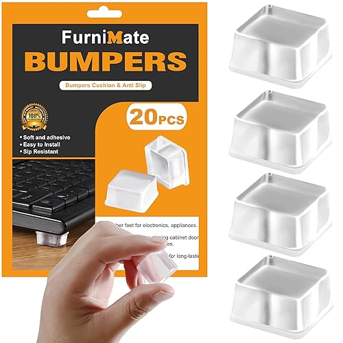 Rubber Feet for Cutting Board, 20PCS Rubber Bumpers Self Adhesive