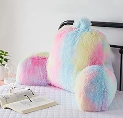 Hobed Life Faux Fur Backrest Pillow for Kids, Teen