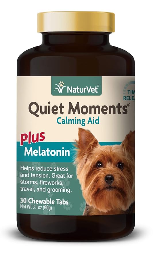 NaturVet Quiet Moments Calming Aid Chewable Tablets, 30 Pills Amazon