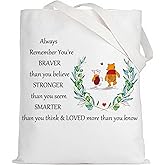 LEVLO Friendship Cosmetic Make up Bag Friend Gift Friendship You Are Braver Stronger Smarter Than You Think Makeup Zipper Pouch Bag