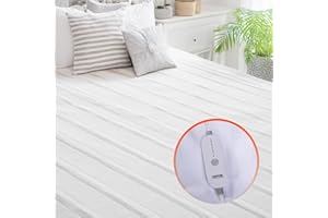 VEVOR Heated Mattress Pad, 39 x 75 in, Electric Bed Warmer with 1-5 Heat Settings Control, 10-Hour Auto Shut Off, Machine-Was