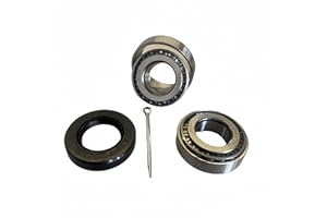 DEEG 1 Set 30205 Bearings Fits 25mm Axles Trailer Wheel Hub Kit,TC30x52x10mm Seal, OD 52mm Dust Cover and Cotter Pin