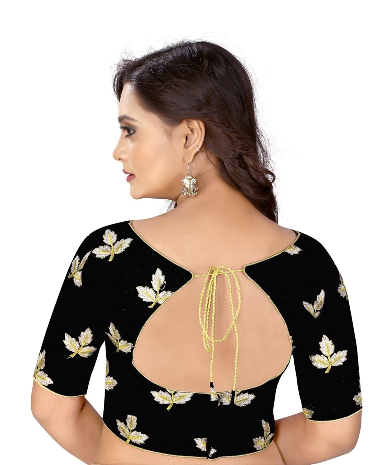 vivan trendz banglori silk new readymade embroidery designer latest saree blouse.