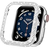 Mosonio Metal Case Cover Compatible with Apple Watch S11 S10 42mm, Full Bling Metal Watch Frame for Women, Shiny and Durable Protective Case Cover for iwatch Series 11 10(Silver,42mm)