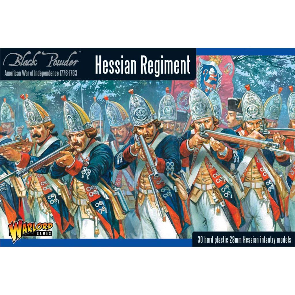 Hessian Regiment - 28mm Scale Plastic Miniatures for Black Powder by Warlord Games - Highly Detailed American War of Independence Era for Table-top Wargaming