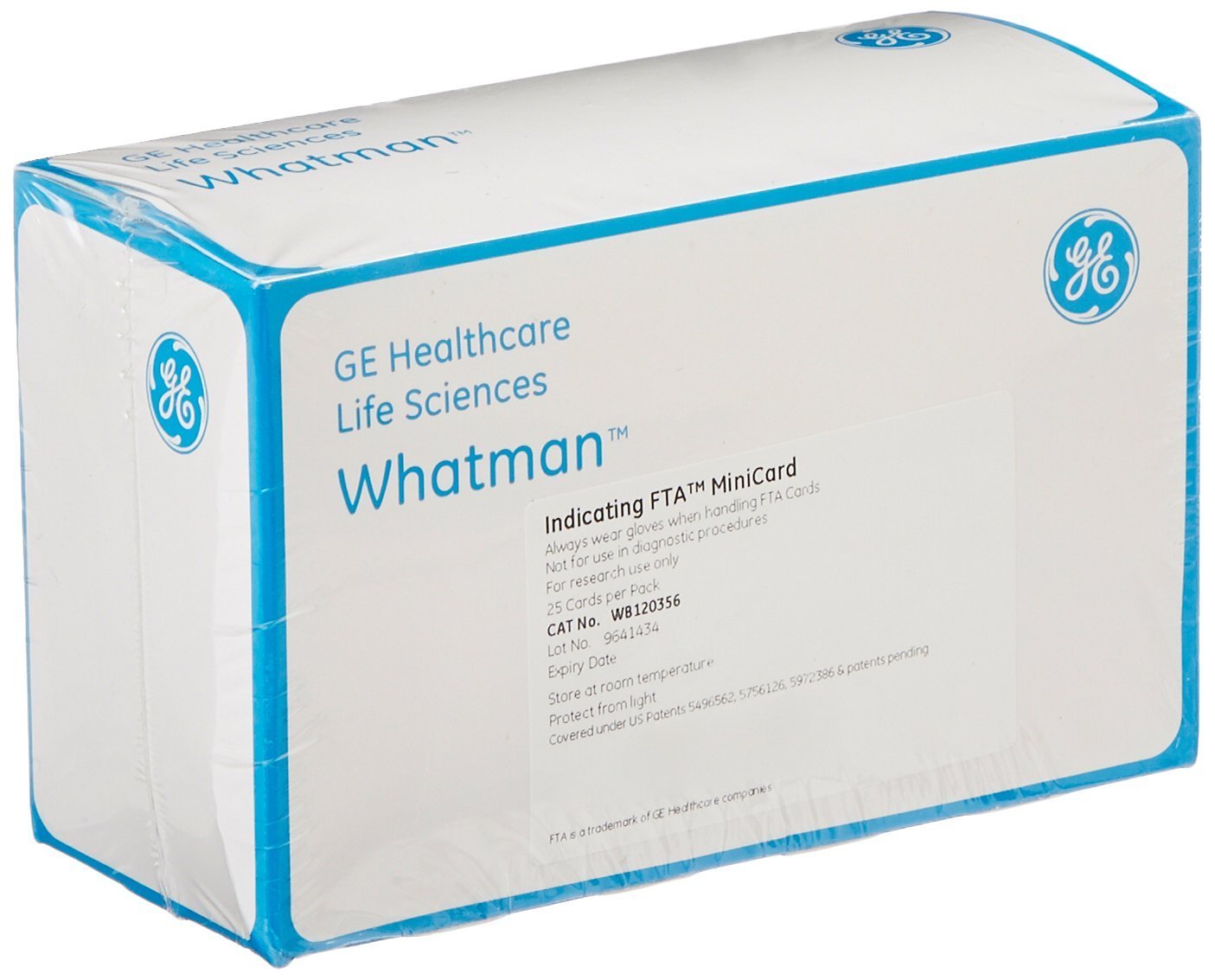amazon com ge whatman fta wb120355 mini card with 2 x 125µl sample areas for dna pack of 25 industrial scientific
