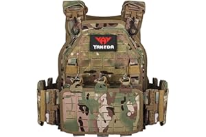 VAV YAKEDA YAKEDA Tactical Outdoor Vest for Men /1000D Nylon Quick Release Laser-Cutting Modular Lightweight Vest