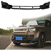 Front Bumper Lip Spoiler Chin with LED for 2020-2026 Land Rover Defender | BS Front Splitter Lower Lip Spoiler (Gloss Black)