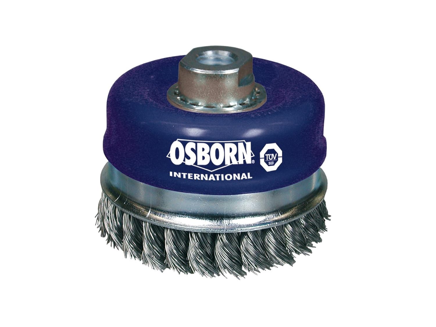 Osborn 0002608155 - Cepillo taza acero de alambre trenzado con tuerca M14 y filamento diameter 0.50 mm (120x(25+25))