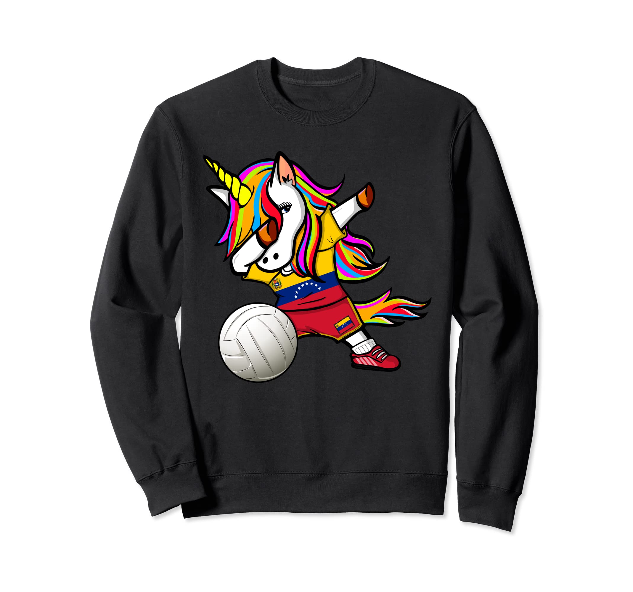 Dab Unicorn Venezuela Volleyball Fans Jersey Venezuelan Flag Sweatshirt