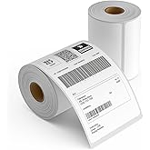 2 Rolls 4" x 6" Direct Thermal Printer Label, 250 Labels/Roll, Total 500 Thermal Shipping Labels, Strong Adhesive, Commercial Grade, Perforated, Compatible with Most Thermal Printers (NOT for DYMO)