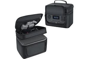 Speqerk Carrying Case Compatible with ECOFLOW River 2, Portable Power Station Storage Bad with Side Zipper, Pocket,Generator Covers for Outside (Black, For River 2)