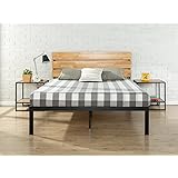 Zinus Sonoma Metal & Wood Platform Bed with Wood Slat Support, Queen