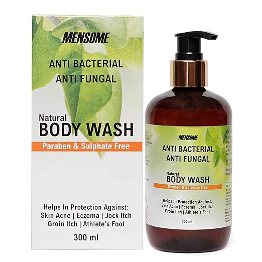 MENSOME Anti Bacterial and Anti Fungal Body wash with Apple Cider Vinegar, Oregano Oil, Turmeric Oil and other therapeutic oils and herbs in 300 ml