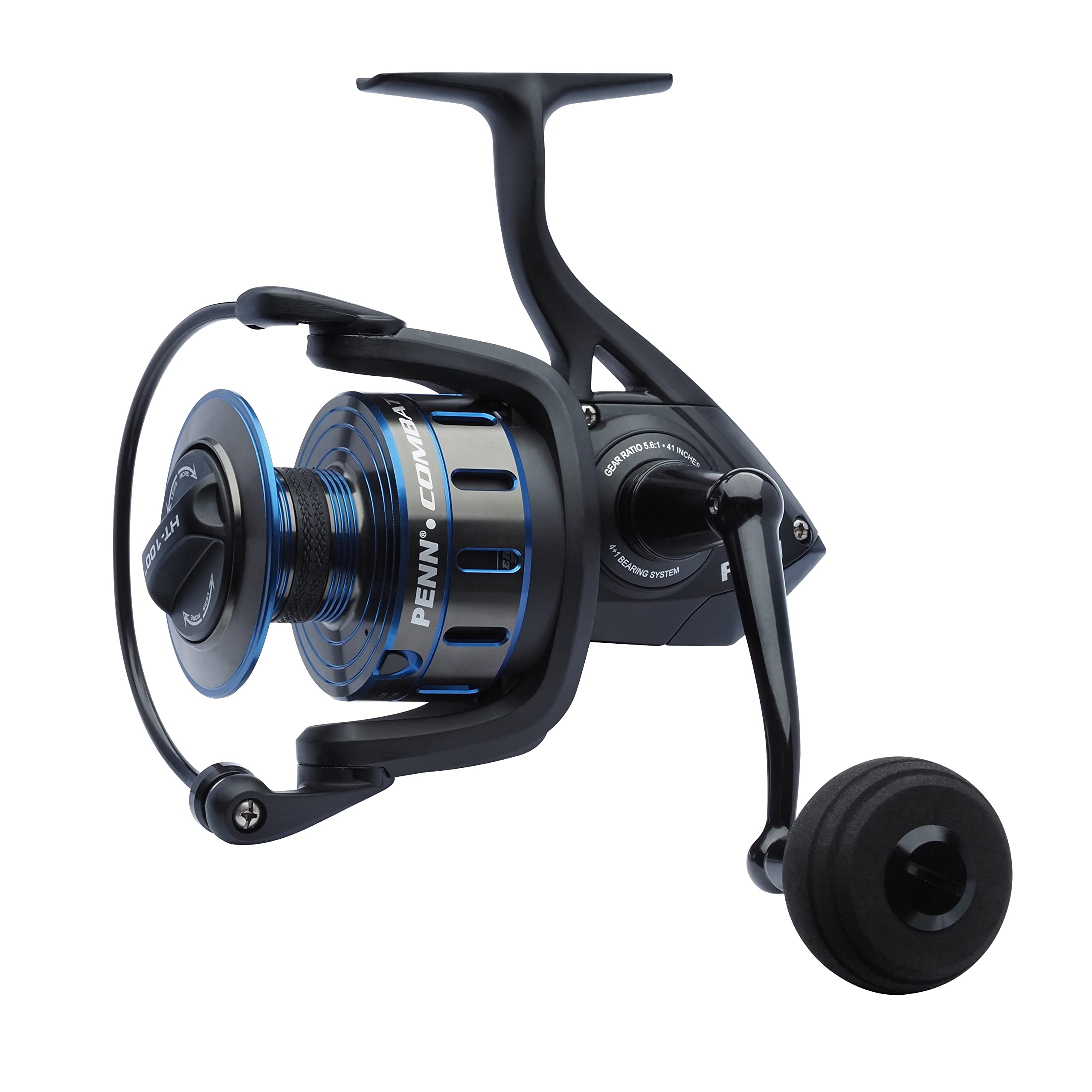 PENN Combat III, Fishing Reel, Spinning Reels, Sea Fishing, Versatile Sea Fishing Reel For Boat, Kayak, Shore, Spinning, Jigging, Surf, and All-Round Use, Unisex, Black / Blue, 6000