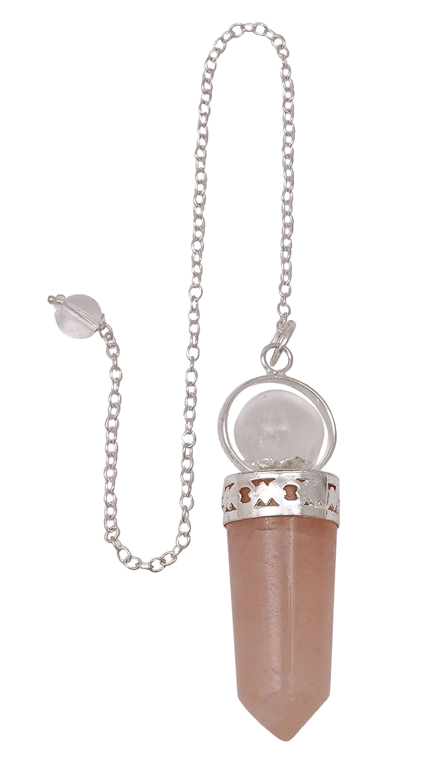 Harmonize Pink Rose Quartz Bullet Pendulum Dowsing Beginner Reiki Healing Crystal Energy Generator