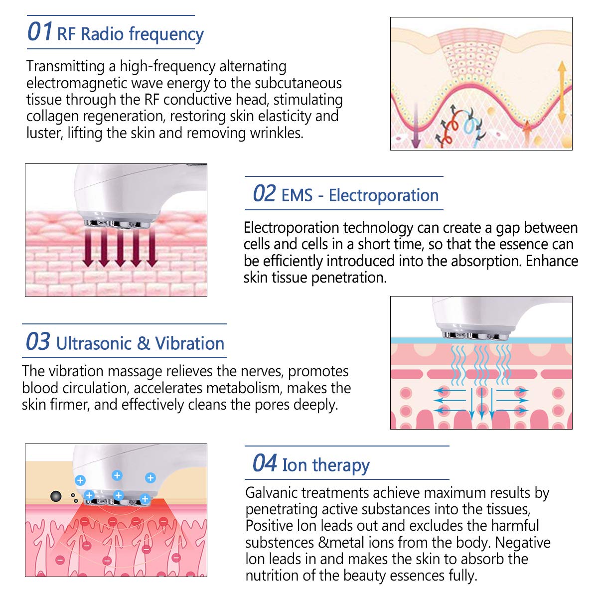 Face Firming Machine 6 in 1 Face Light Massager with Vibration Warm Beauty Device: Beauty