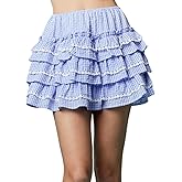 Lolita Kawaii Skirt Women Teen Girl Sweet Cute Ruffle Layered Mini Skirt Y2K High Waist Lace Cake Skirts