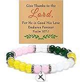 Gfhzdmf Christian Gifts for Women Religious Cross Bracelet Jewelry Faith Confirmation Baptism First Communion Catholic Christmas Birthday Gifts for Women Sister Daughter Her Beaded Bracelet with Card