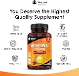 New Leaf Vitamin C Tablets 1000mg Rosehip Bioflavonoids 360 UK Made view 4