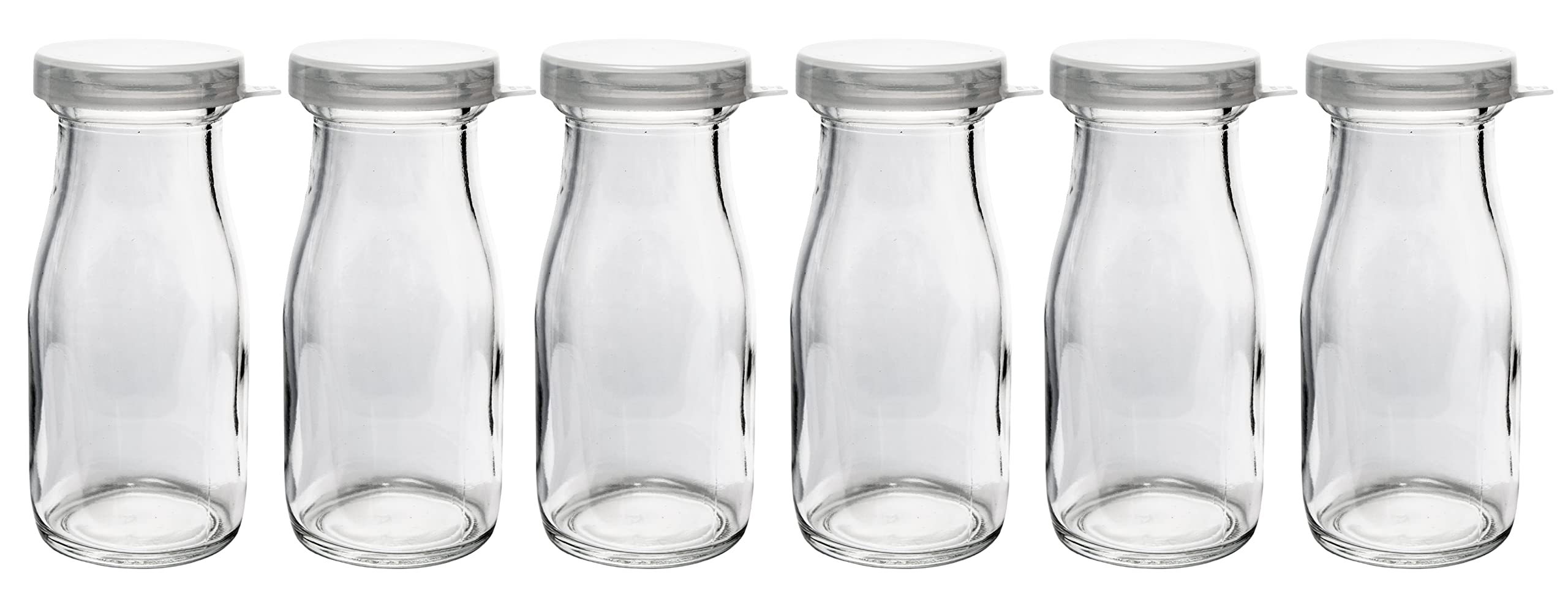Photo 1 of [8 Pack] 20 Oz Glass Juicing Bottles w Airtight Lids - Reusable Drinking Jars w Scale, Travel Water Cups - Tall Mason Jar for Juice, Boba, Smoothie, Vanilla Extract(Extra 3 Lids)