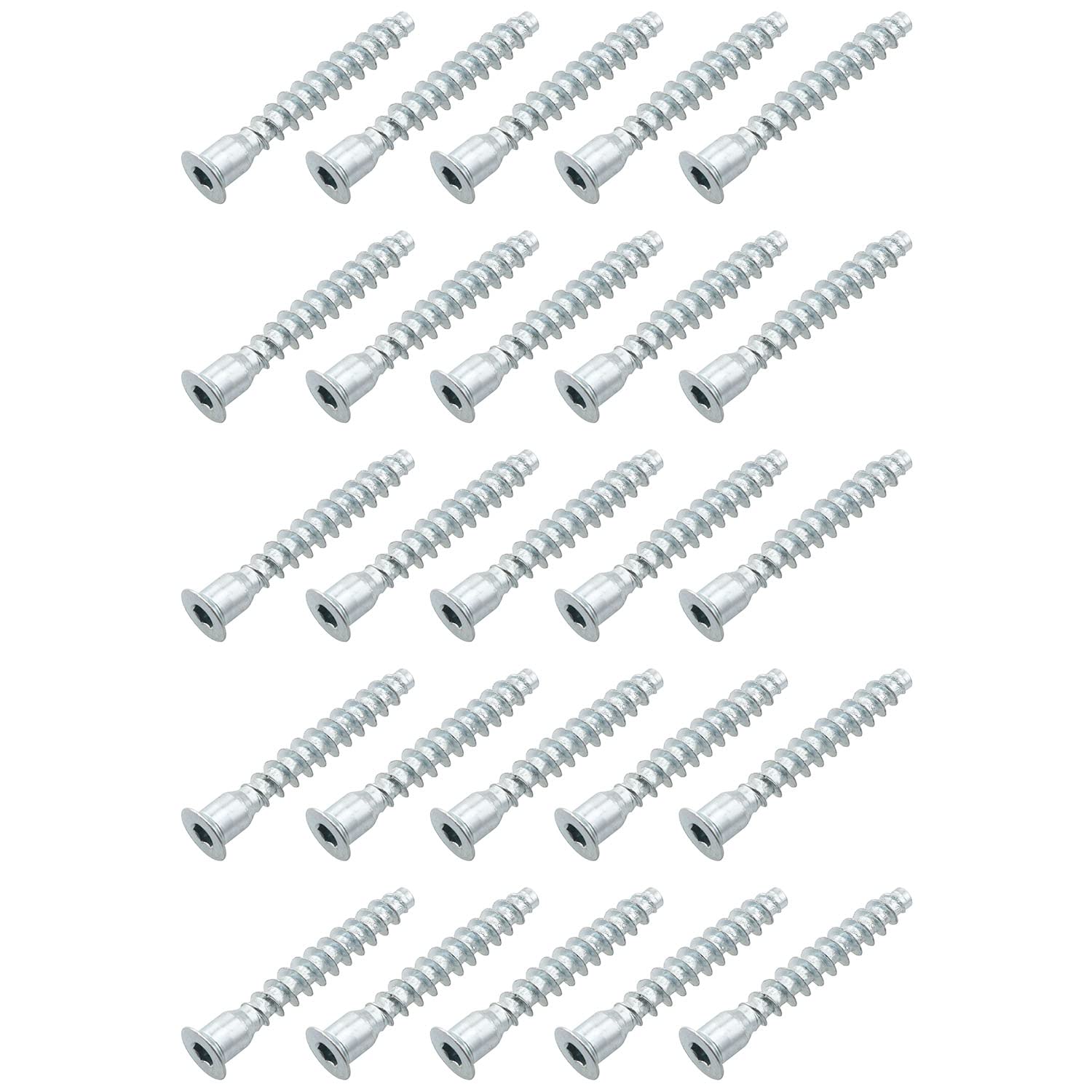 Photo 1 of TAODAN 25pcs Furniture Confirmat Screws Carbon Steel Hex Socket Wood Screws M7x50mm for Wood DIY Knock Down