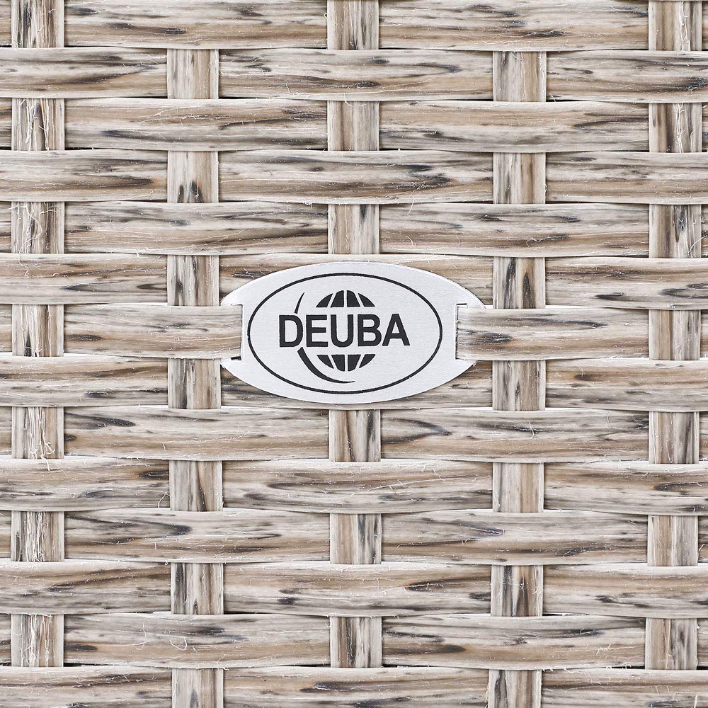 exterior e interior Conjunto de muebles de jardín en Poly Ratán Crema