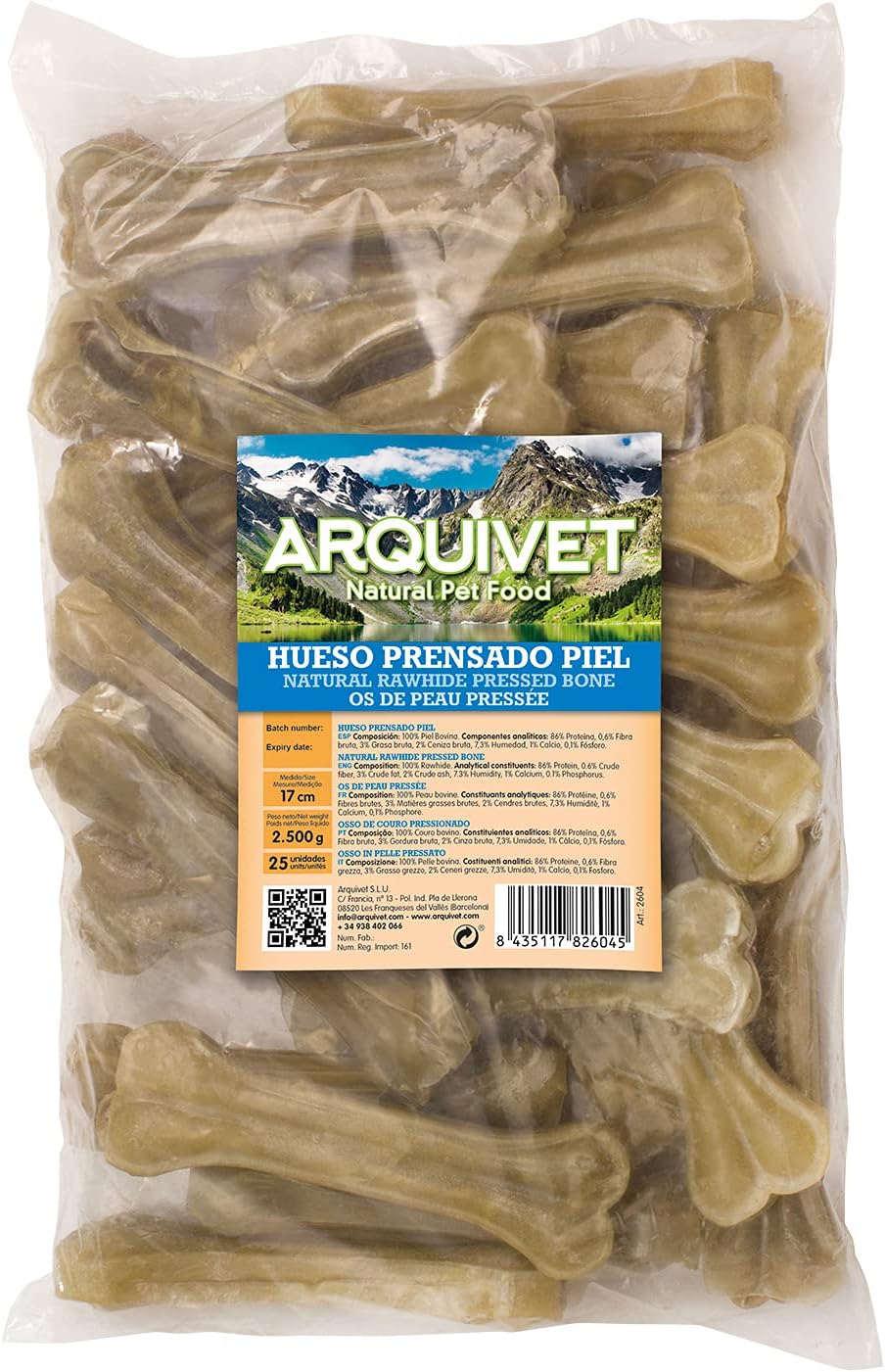 Arquivet 2604 Pressed Bone, Leather, Bag of 25, 17 cm, 17 cm (Pack of 25)