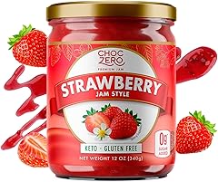 ChocZero Keto Strawberry Jam Preserves - No Sugar Added, Low Carb, Keto Friendly, Fruit Spread Alternative, Perfect Jelly for