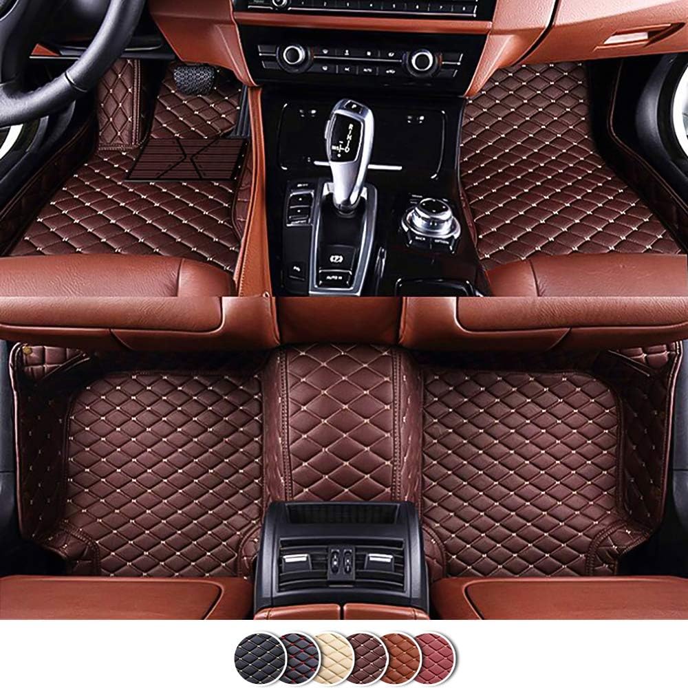 Car Floor Mats for Range Rover Sport L320 5 Seater 2005-2013 Artificial Leather Waterproof Custom-Fit All Weather Carpets (Coffee, Range Rover Sport L320 5 Seater 2005-2013)