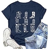 NEWKA Western Shirts for Women Cowgirl Tshirt Country Themed Tee Tops