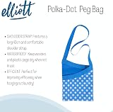 Elliott Peg Bag Blue White Polkadot Pattern with Extra Long Shoulder Strap view 3
