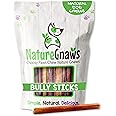 Nature Gnaws Small Bully Sticks for Dogs 5-6" (15 Count) - Long Lasting for Light Chewers and Puppies - Natural Thin Beef Dog Chew Bones - Rawhide Free