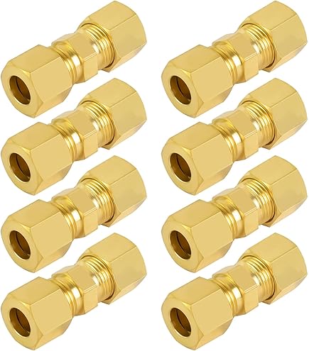 Compression-to-NPT Male-to-Male Compression Fittings Brass