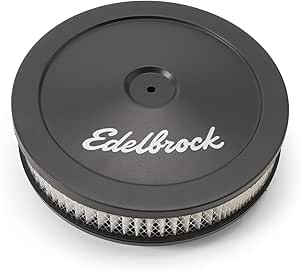 Edelbrock 1203 Pro-Flo Black 10-Inch Round Air Cleaner – With 2 Paper Elements