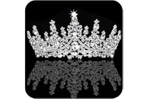 COCIDE Silver Tiara and Crown for Women Crystal Queen Crowns Rhinestone Princess Tiaras for Girl Bride Wedding Hair Accessories for Bridal Birthday Party Prom Halloween Cos-play Costume Christmas