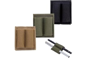 YYBFD 3Pcs 2 Round Bullet Holder for Rifles Side with Adhesive Backing Sticker, Touch Fastener for Magazine Strips Quick Relo