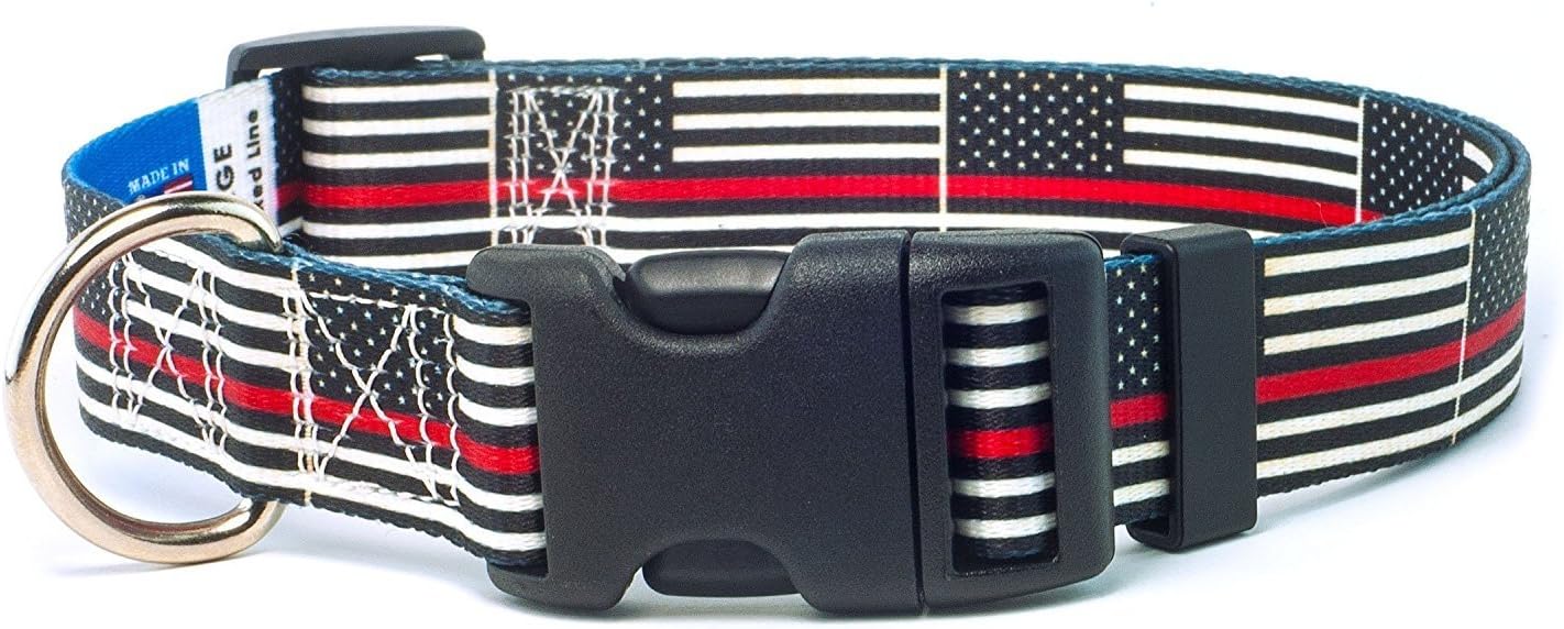 thin red line dog collar