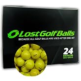 LostGolfBalls Used Srixon Yellow Mix Golf Balls (24 Pack) &ndash; Near Mint Recycled Golf Balls &ndash; High Visibility Performance You Can Trust