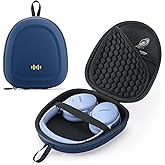 Headphone Hard Case Replacement for Bose QuietComfort Ultra QC45 QC35 QC25 QC15 QCSE Over-Ear Headphones, Super-Slim Upgrade PU Universal Portable Travel Organizer Bag (Blue)