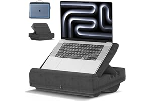 Laptop Lap Desk with Cushion, Adjustable Lap Desk Pillow with Storage, Portable Lap Table for Adults Student, Laptop Stand fo