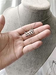 MICOMAKA Birth Year Number with Crown Necklace,Old