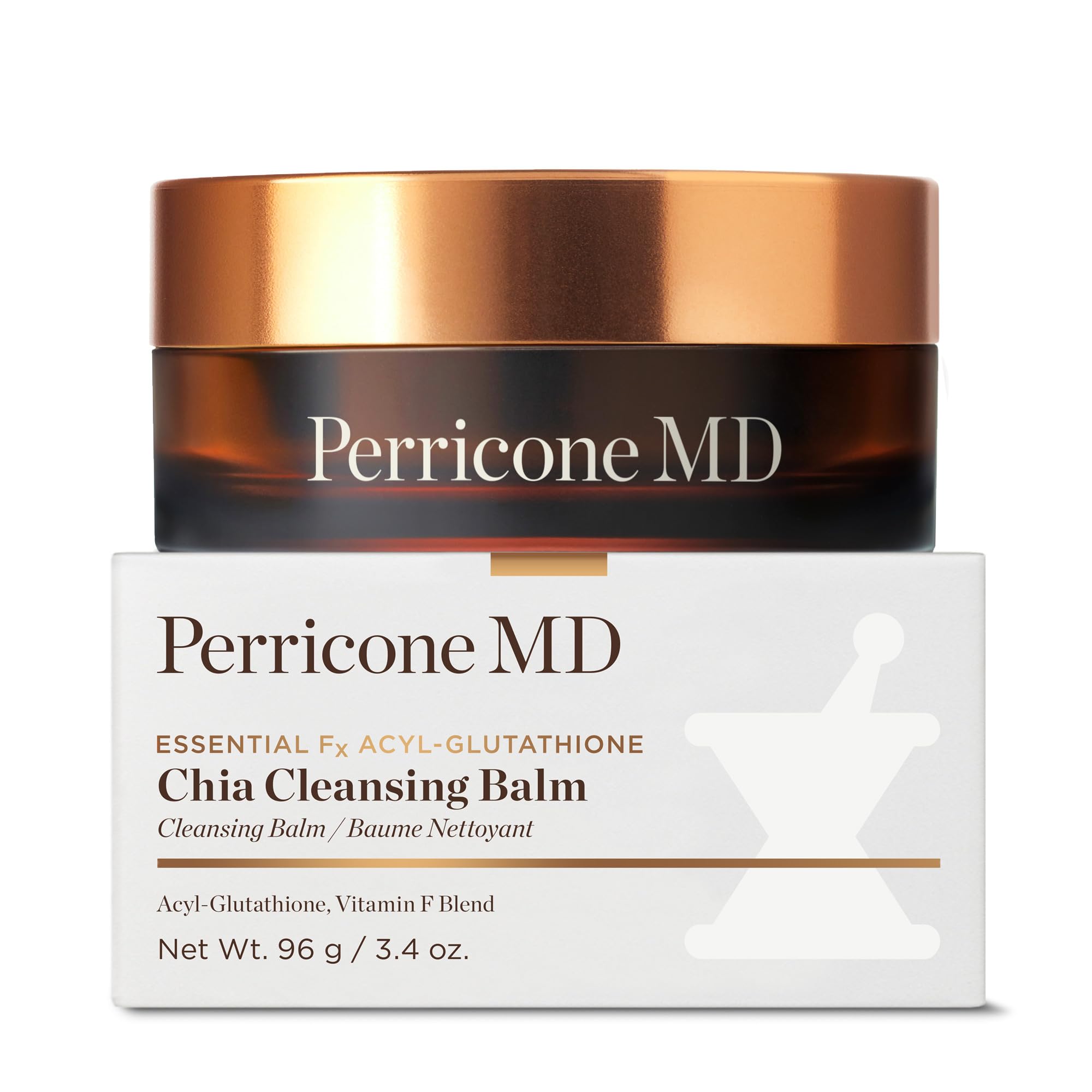 Perricone MD Essential Fx Acyl-Glutathione Chia Cleansing Balm, 3.4 oz.- Melt-Away Cleansing Balm with Acyl-Glutathione & Vitamin F – Dissolves Dirt, Oil & Makeup Including Eye Makeup