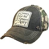 Vintage Life Funny Hats for Women and Girls, Distressed Trucker Baseball Cap with Sayings