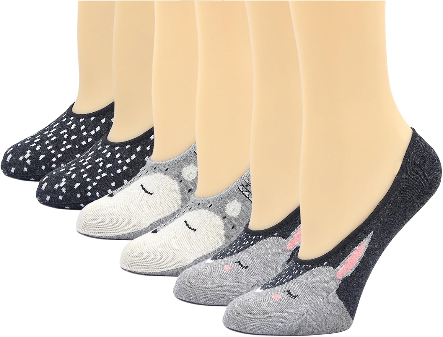 Womens No Show Liner Low Cut Cotton Casual Socks Non Slip Invisible